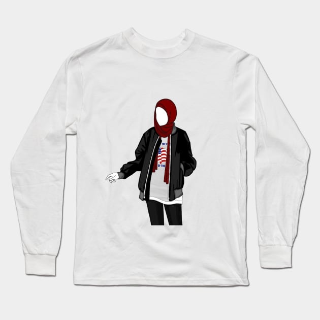 American Lady Long Sleeve T-Shirt by iQdesign